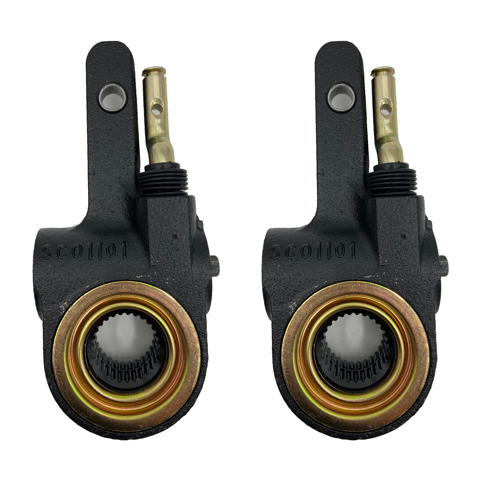 2 x Automatic Slack Adjusters 5.5" Lever 28 Spline for AS1172,138.2810, 20527307