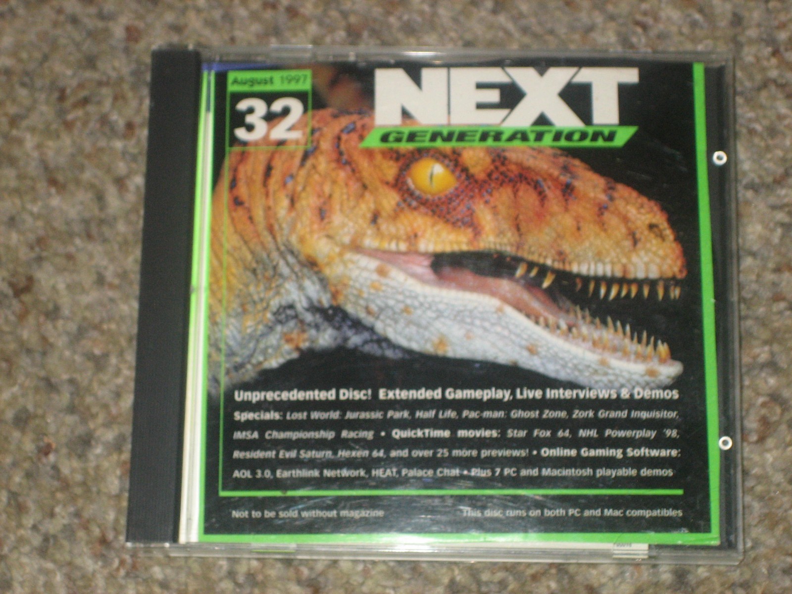 NEXT GENERATION AUG 1997 CD-ROM GAMING CDROM JURASSIC PARK, PAC-MAN, ECT.