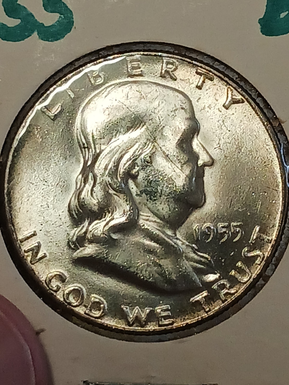 1955 Franklin Half Dollar (BU, FBL, & Attractive)