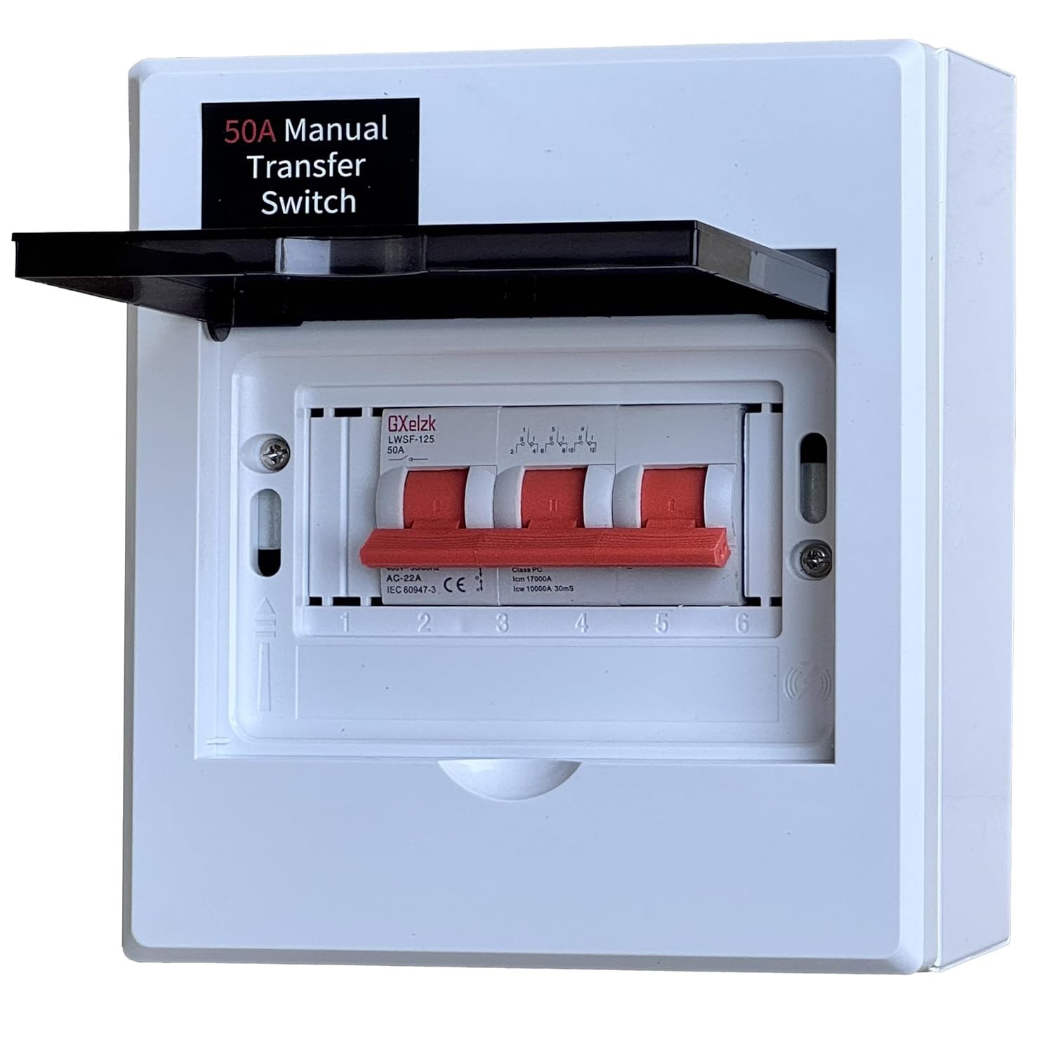 50A Generator Transfer Switch, Manual Transfer Switch, 120/240V, 12000W Capacity