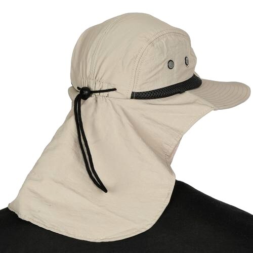 Boonie Snap Hat 100% Cotton Outdoor Wide Brim Neck Flap Cover Sun Bucket Hats