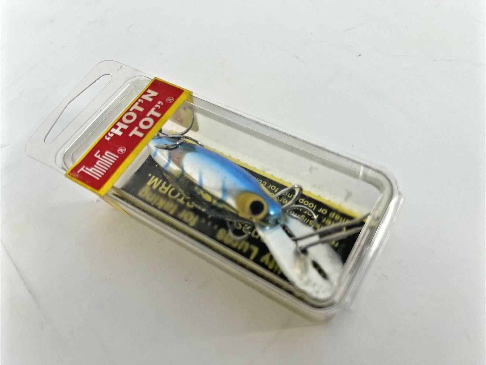 NOS VINTAGE DEEP DIVERVHOT N TOT FISHING LURE METALLIC BLUE #H102-HB