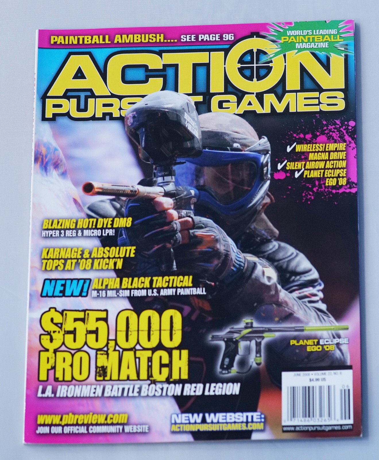Priced To Sell June 2008 Action Pursuit Games Print Paintball Magazine