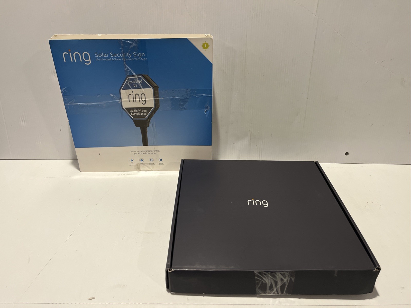 RING  Solar Yard Sign Lights Up NEW Authentic Security Surveillance