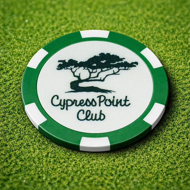 Cypress Point Club Golf Course Poker Chip Golf Ball Marker