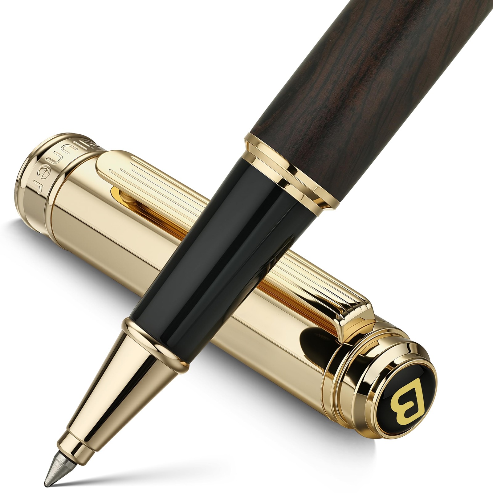 BEILUNER Black Sandalwood with 24K Gold Plated 1 Count (Pack of 1), Blackwood