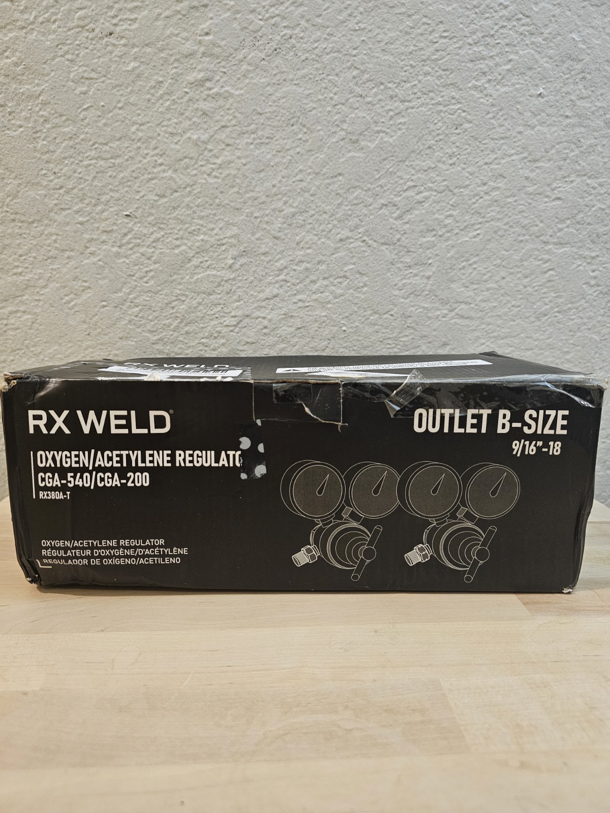 RX WELD Oxygen and Acetylene Regulators, CGA540 & CGA200, Compatible w/ V-style