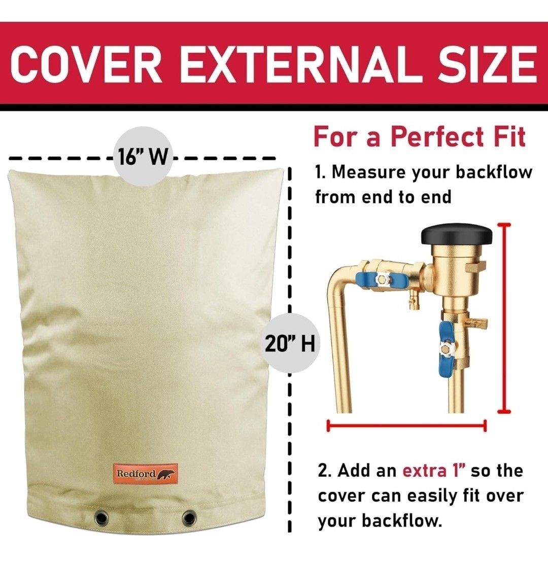Redford Supply Co. Cold Snap Backflow Pump Cover 600D 16”x20”