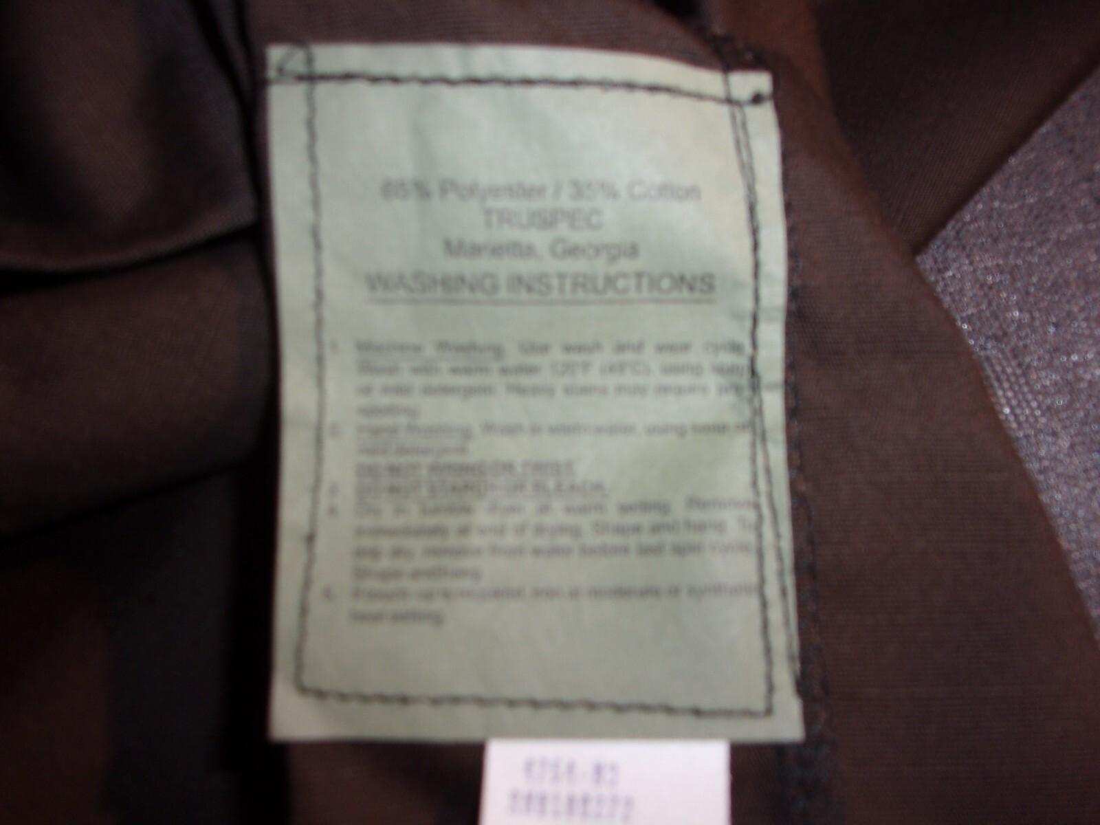 NWT TRU-SPEC 2 POCKET DARK BROWN SHORT SLEEVE BUTTON UP UNIFORM SHIRT LARGE