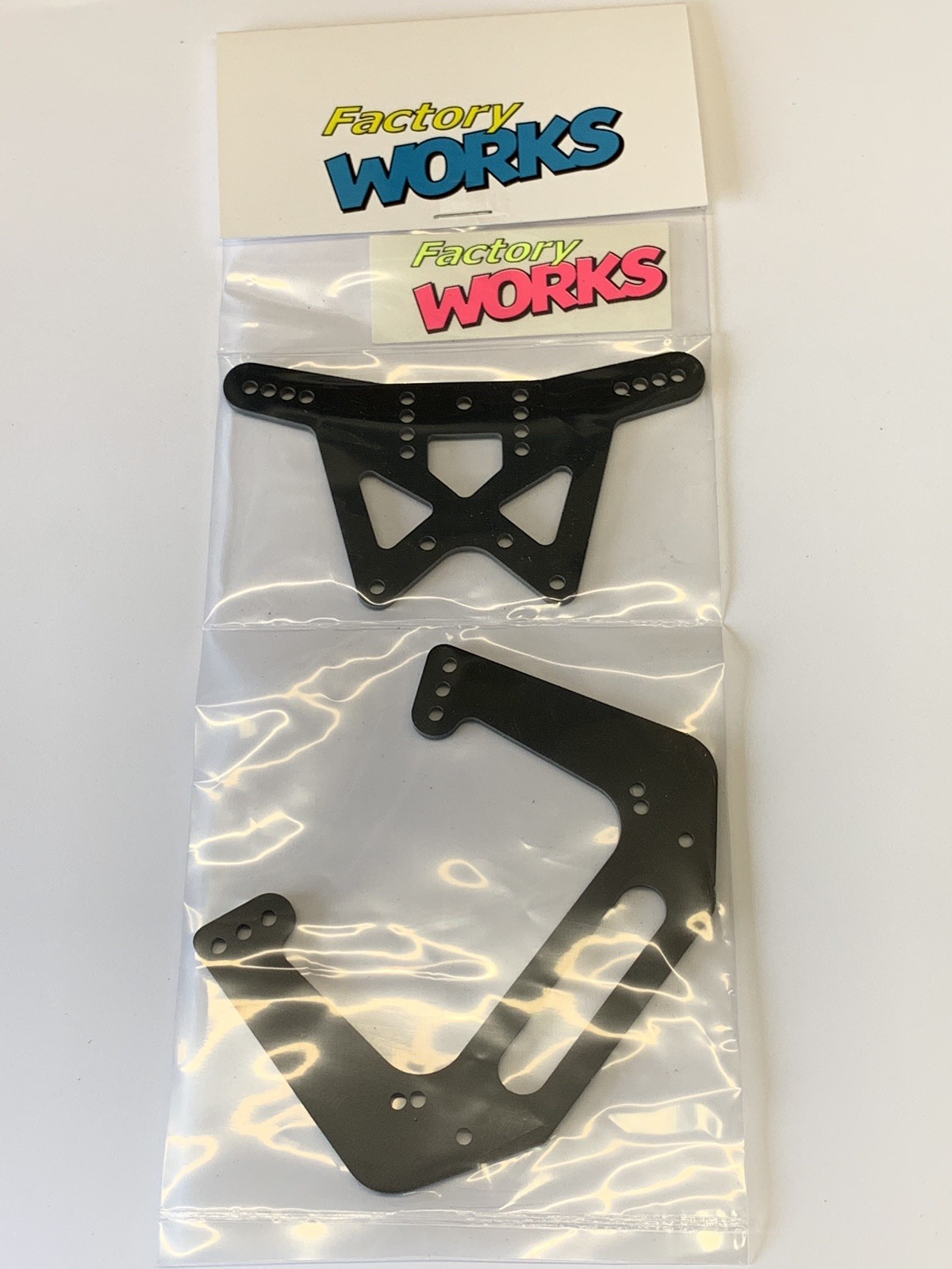 Factory Works Worlds Repro shock tower set FOR RC10 w/ Big Bore w/ B6 Wing Mount