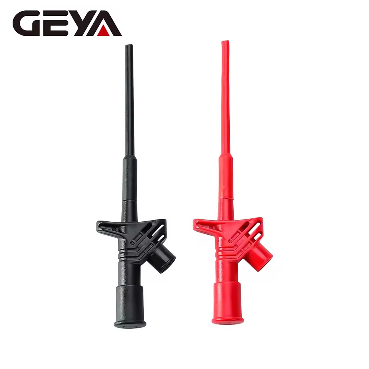 GEYA 2PCS Insulated Quick Electrical Test Lead Hook Clip Flexible Tool 4mm P5004