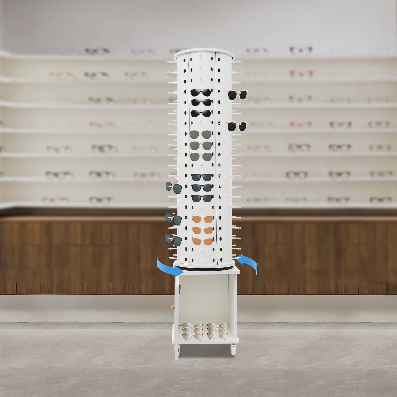 Floor-standing Eyeglass Holder Sunglasses Display Stand Sunglass Display Stand