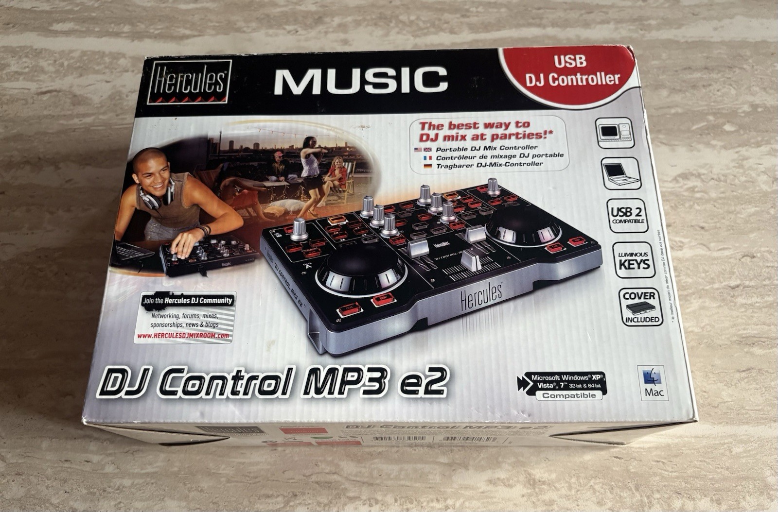 Hercules DJ Control MP3 E2 DJ USB Powered Controller New Never Used