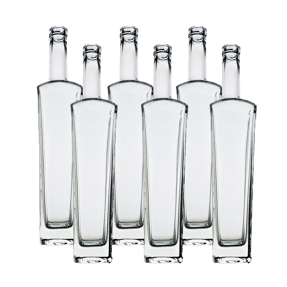 New Yorker Flint Bar Top Spirit Bottles - Pack of Six Bottles