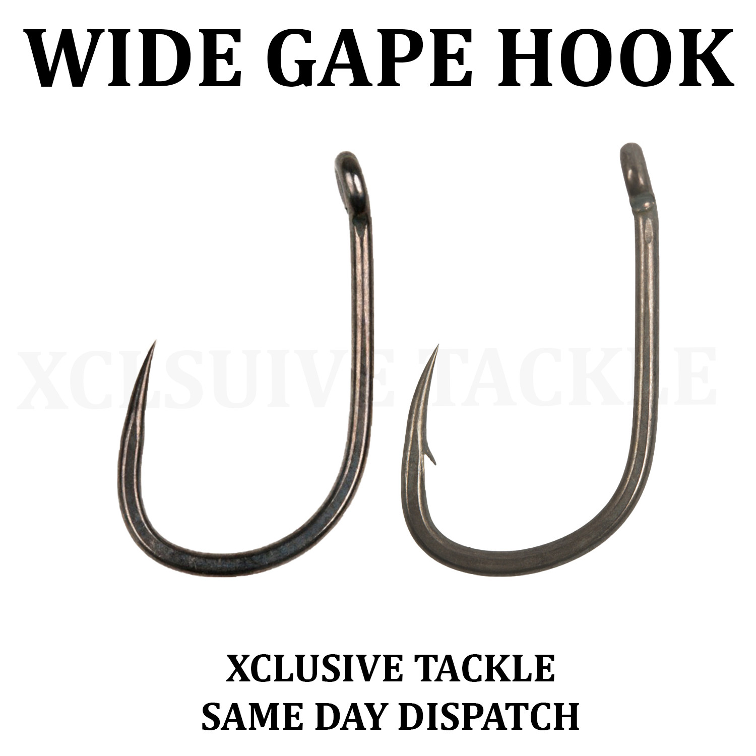 Wide Gape Fishing Hook (Micro Barbed & Barbless) Various Sizes - Carp Hooks