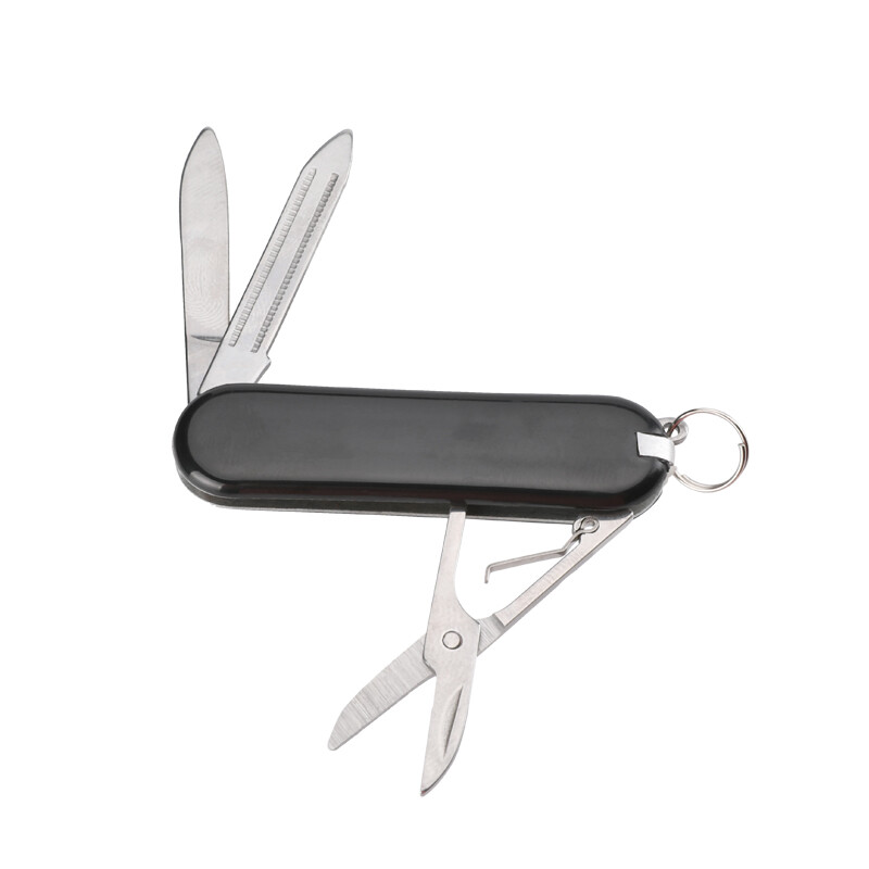 Multi-Function Army Knife - Black Mini Multi-Tool, Pocket Knife with Scissors