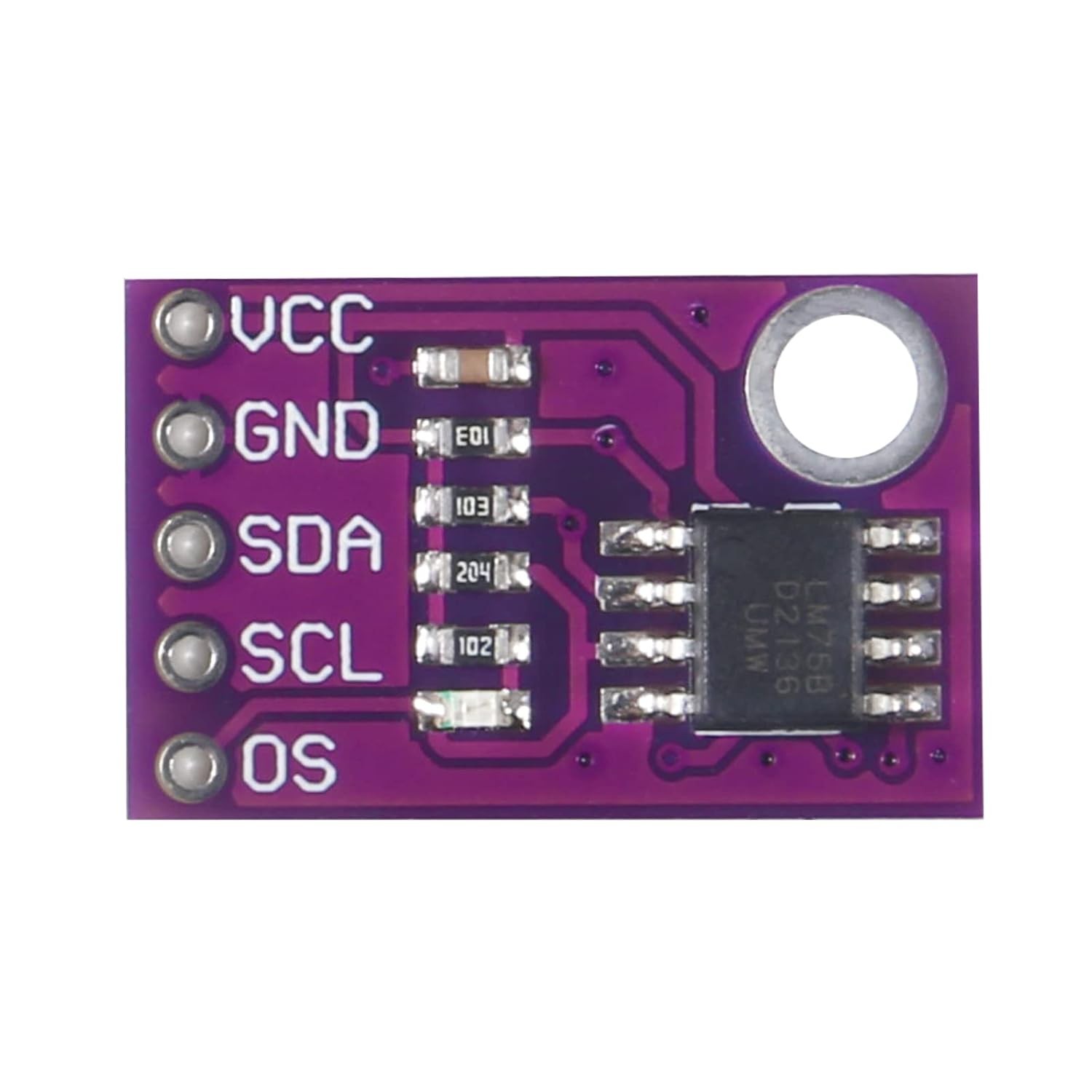 5PCS High Speed LM75 LM75A I2C IIC High Precision Temperature Sensor Module