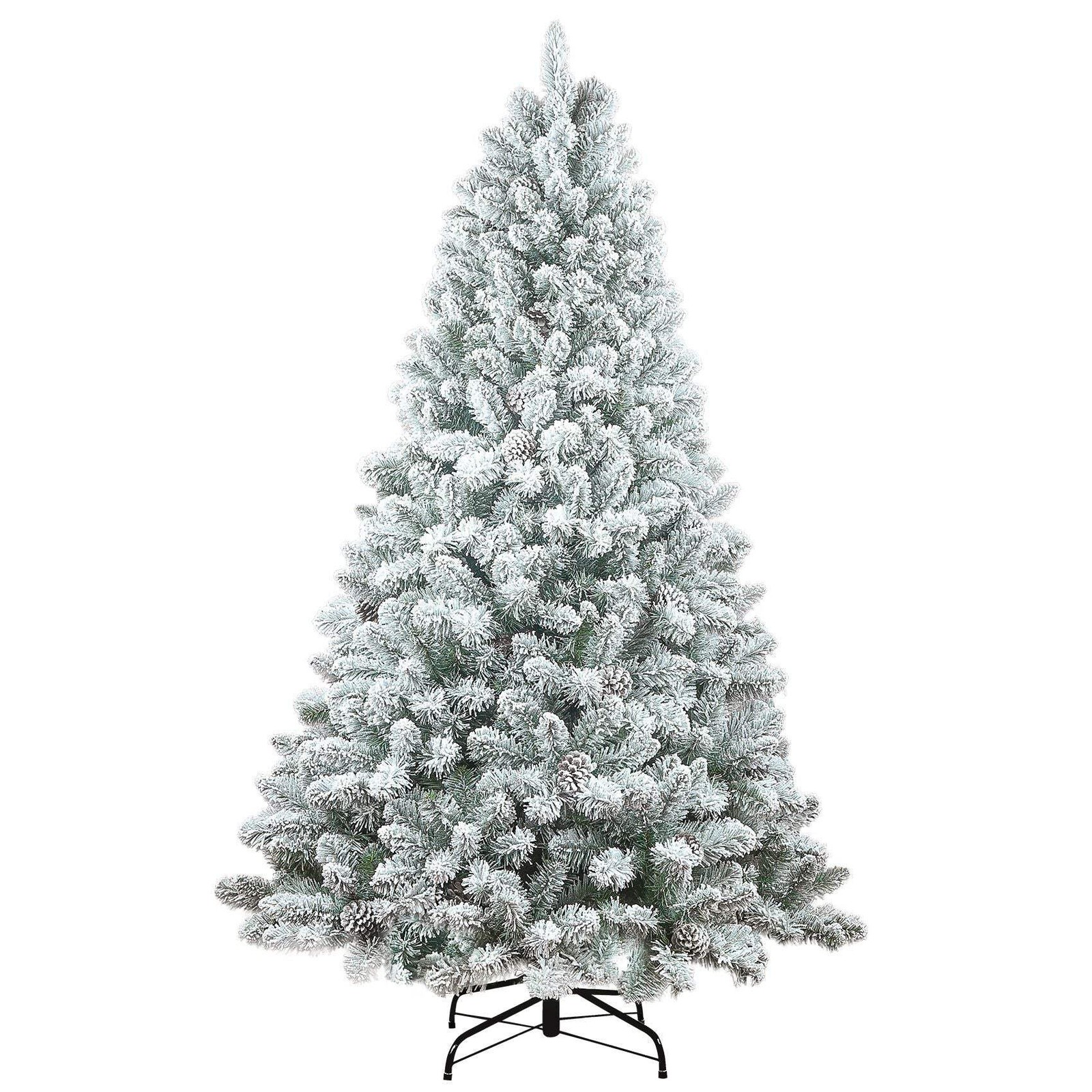 5ft Pvc Mixed Flocked Small XmasTree Pine Cone Hinged Automatic christmas Tree A