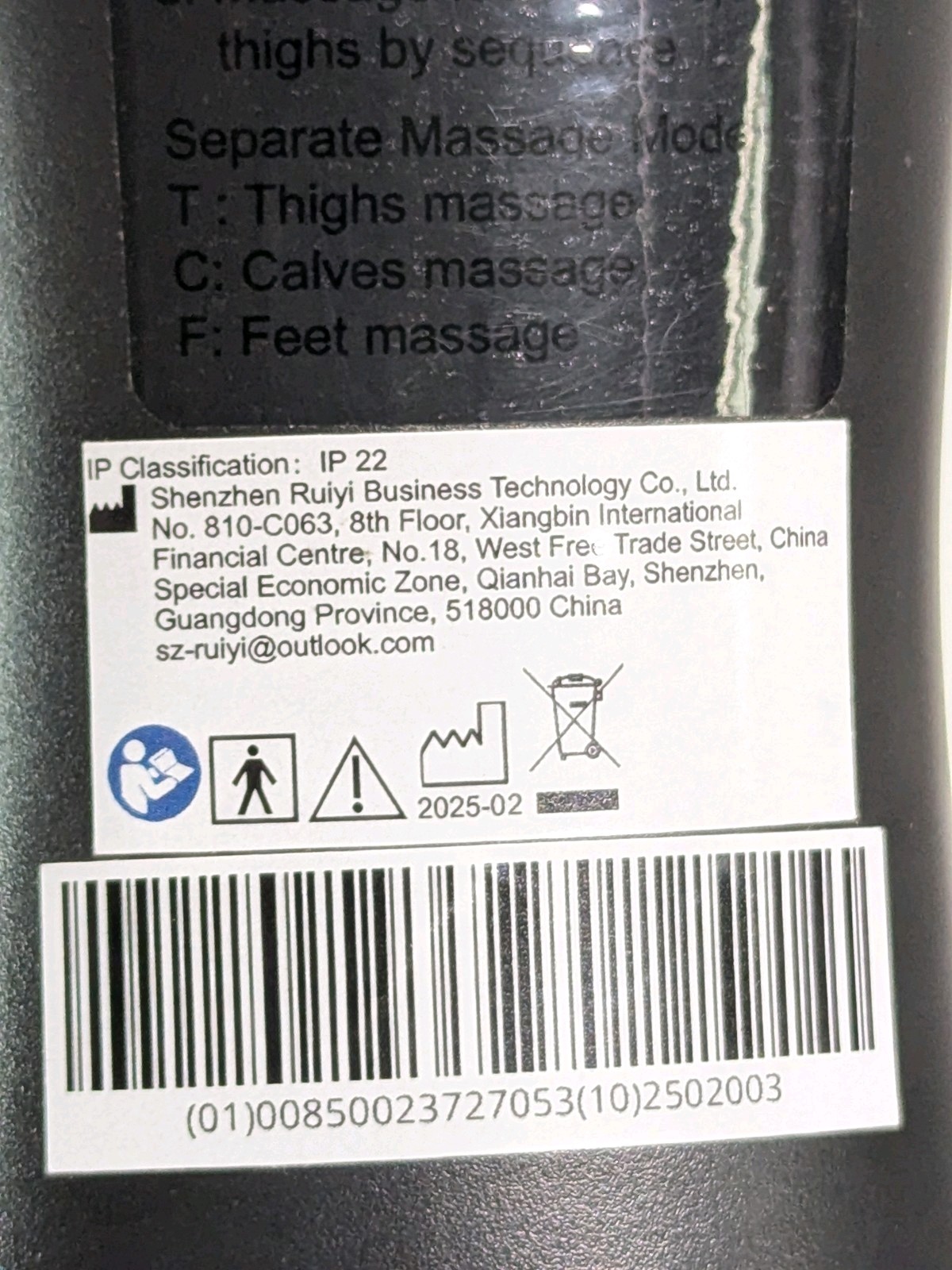 RENPHO RF-ALM070 Air Compression Leg Massager Remote Control Controller Only!