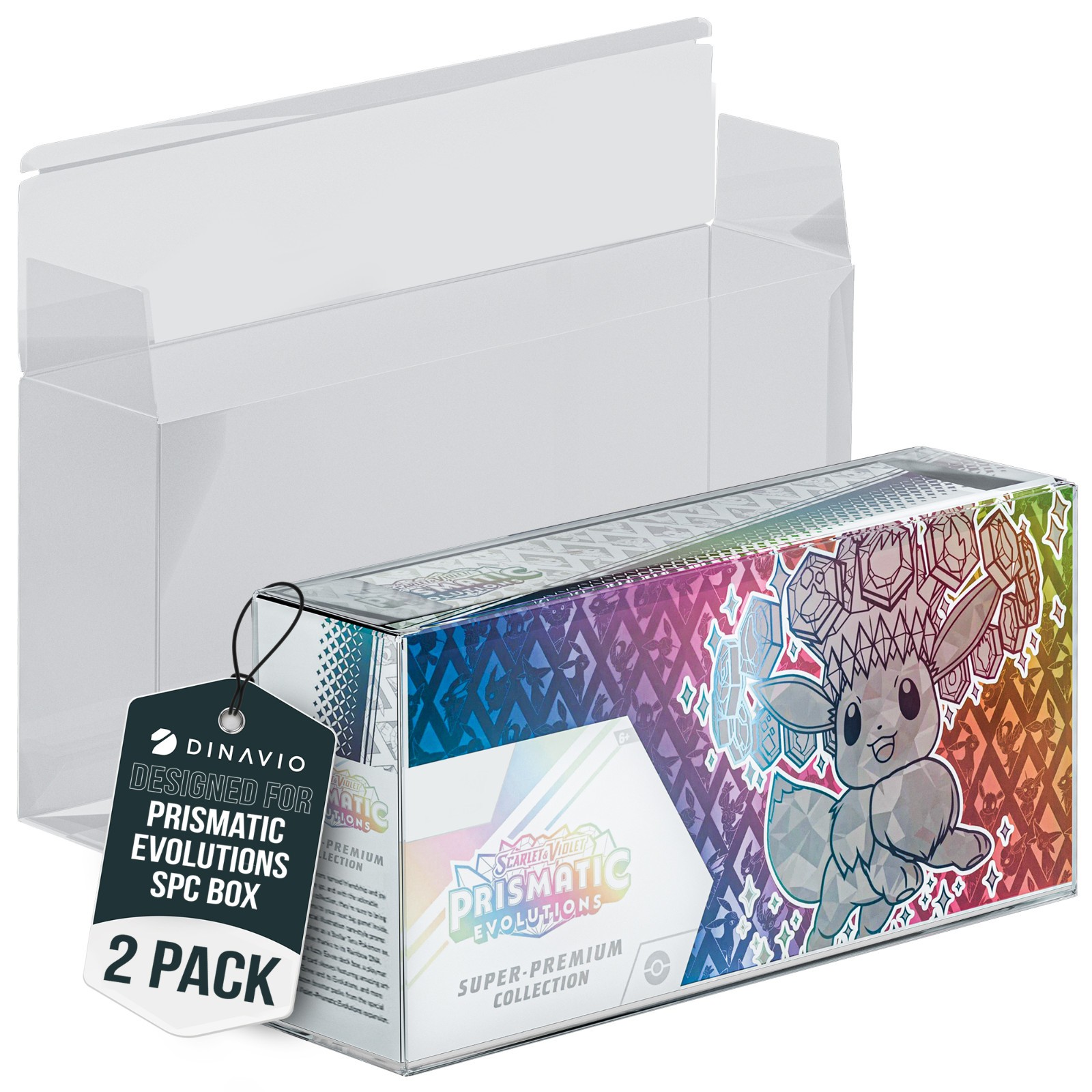 Plastic Display Case for Prismatic Evolutions Super Premium Collection SPC