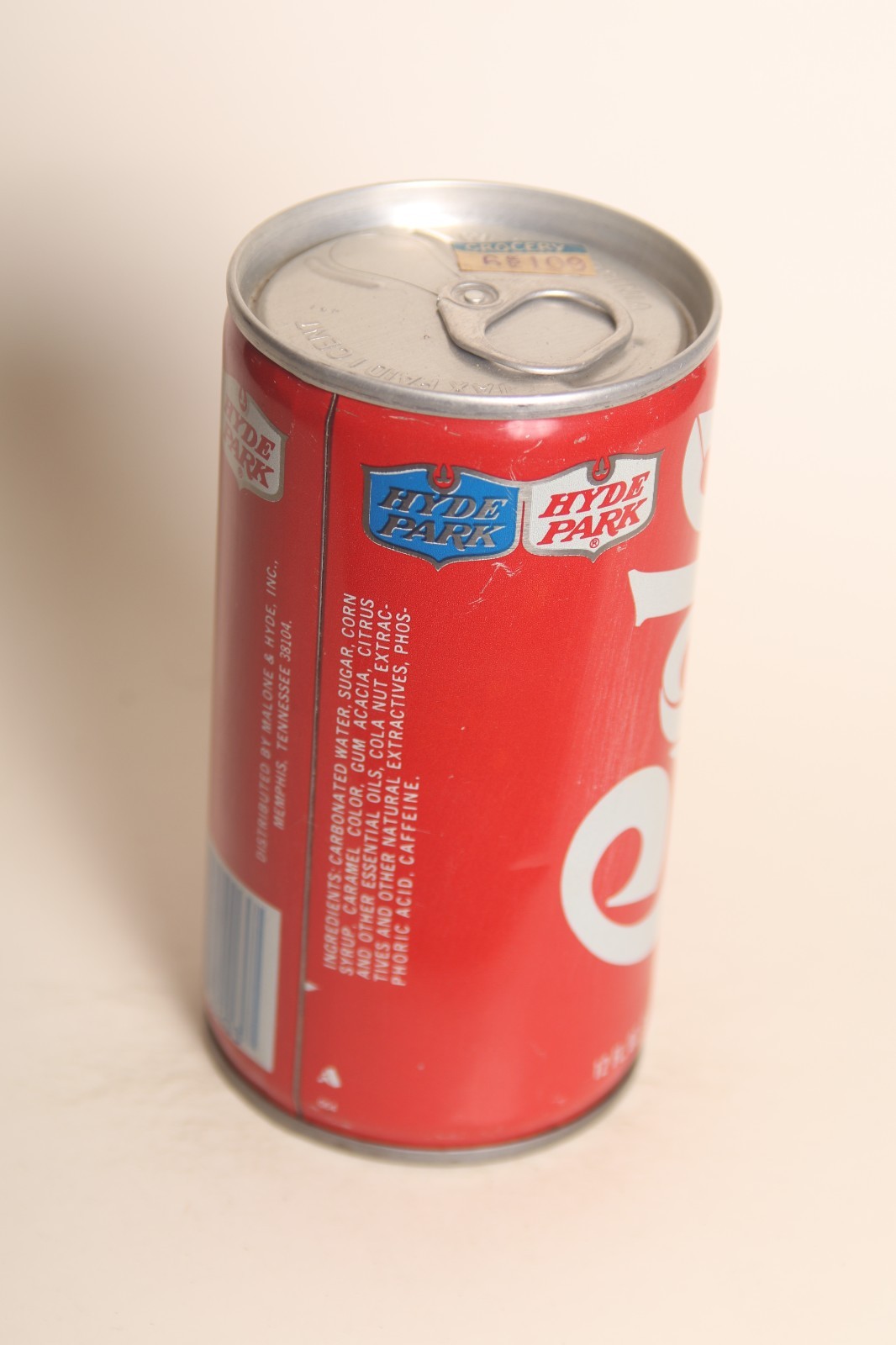 Hyde Park Cola soda can - 12oz