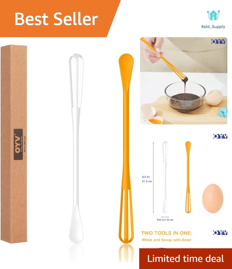 Rust-Free Mini Whisk Set with Spoon - Ideal for Easy Mixing & Culinary Tasks