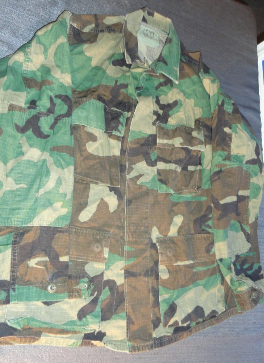 USMC MARINE CORPS HOT WEATHER BDU WOODLAND MILITARY JACKET BLOUSE SMALL 189