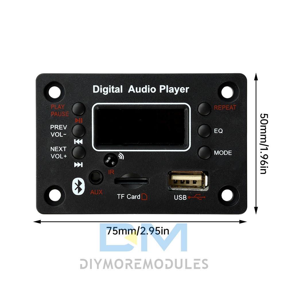 Audio Amplifier Board 2*25W 2CH Bluetooth 5.0 MP3 Decoder Board with Amplifier