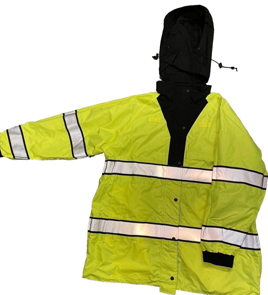 Safety Coat Gerber Hi-Vis Waterproof Reversible Jacket w/ Hood L 70W3/L LR Rain