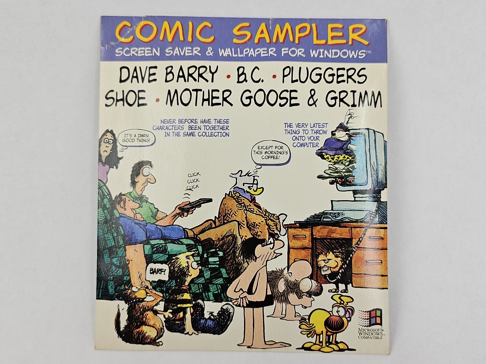 Comic Sampler Screen Saver & Wallpaper for Windows 3.5 Floppy Disk B. C. Shoe