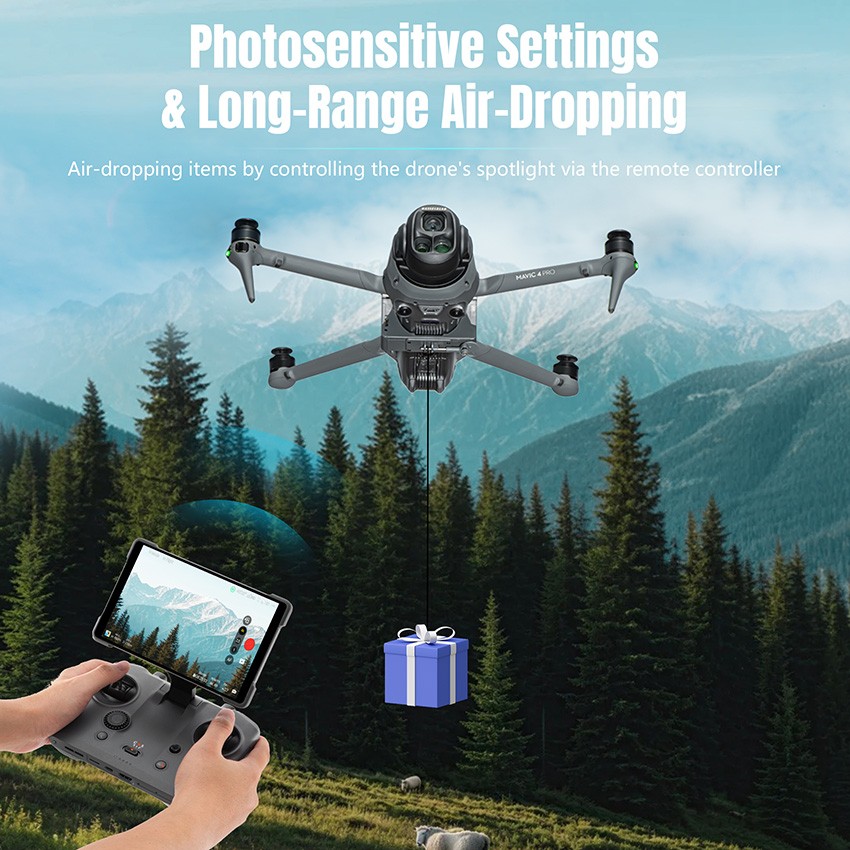 Drone Dropping Payload Delivery Thrower Dropper Device for DJI Mavic 4 Pro