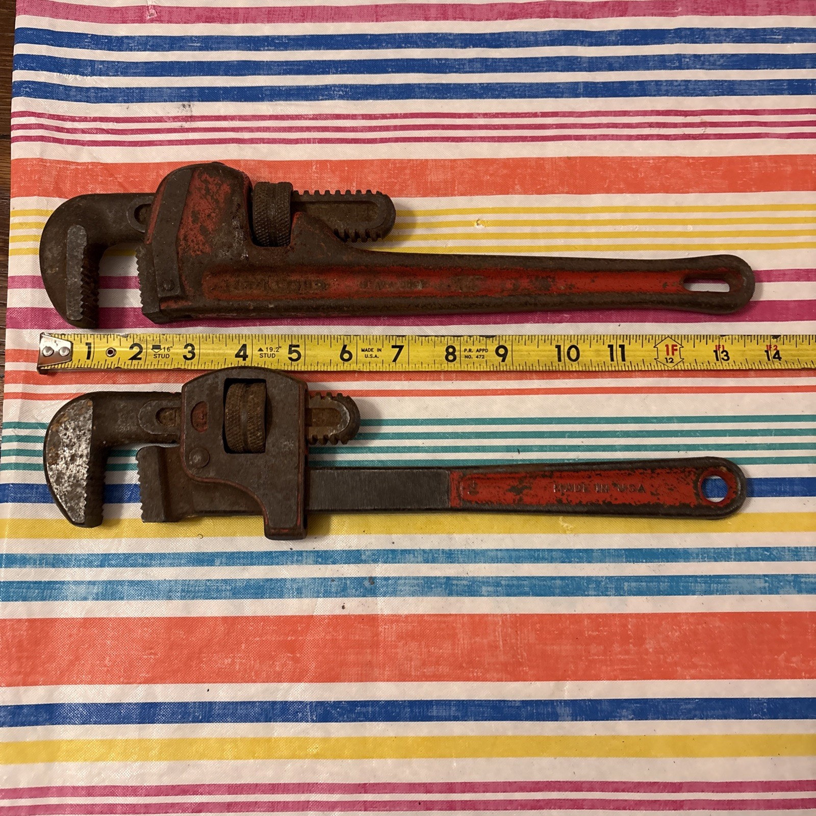 Lot Of 2 USA Made Pipe Wrench Wrenches 14” Ridgid