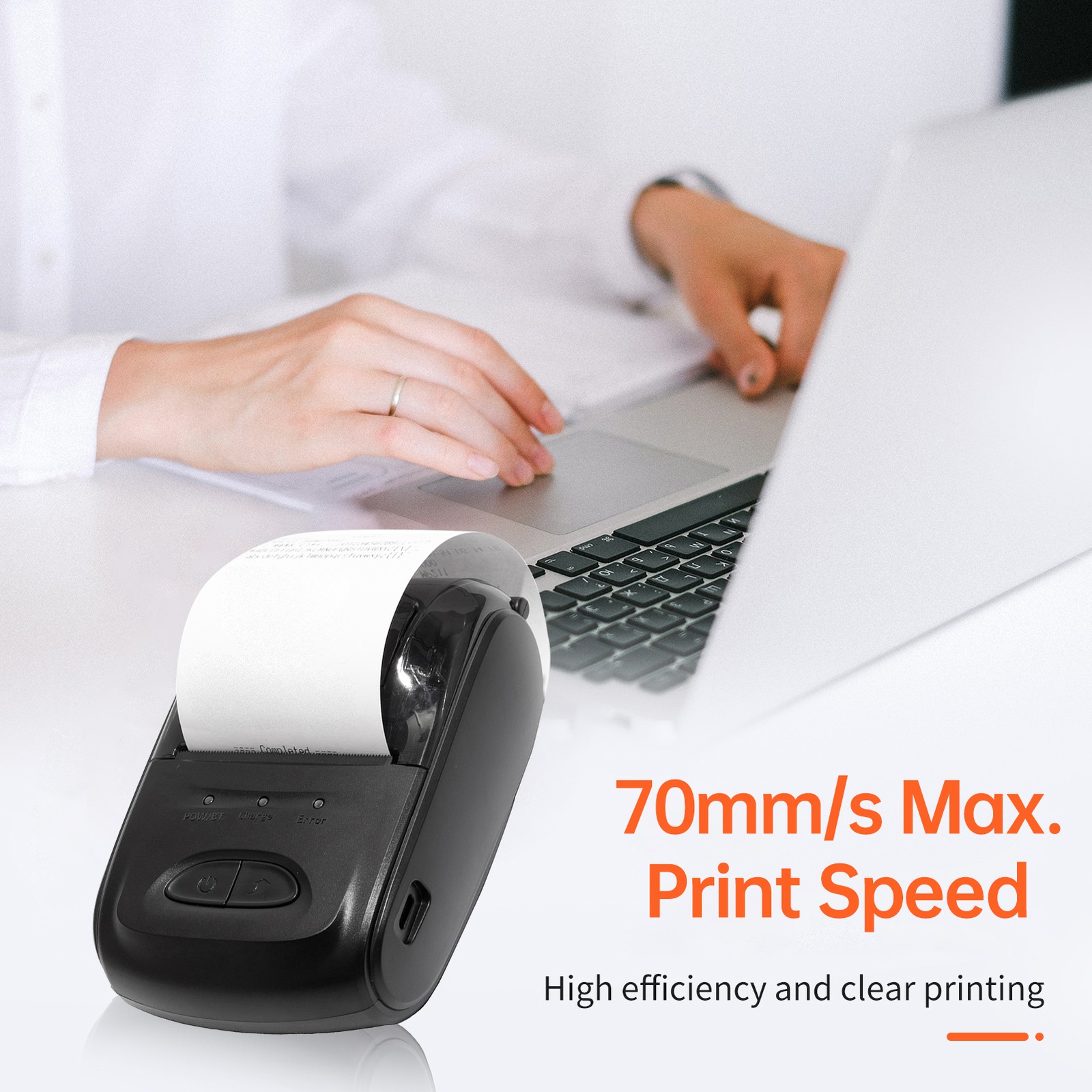 Receipt Printer Portable 58mm Mobile Thermal Printer Wireless BT Mini CHU