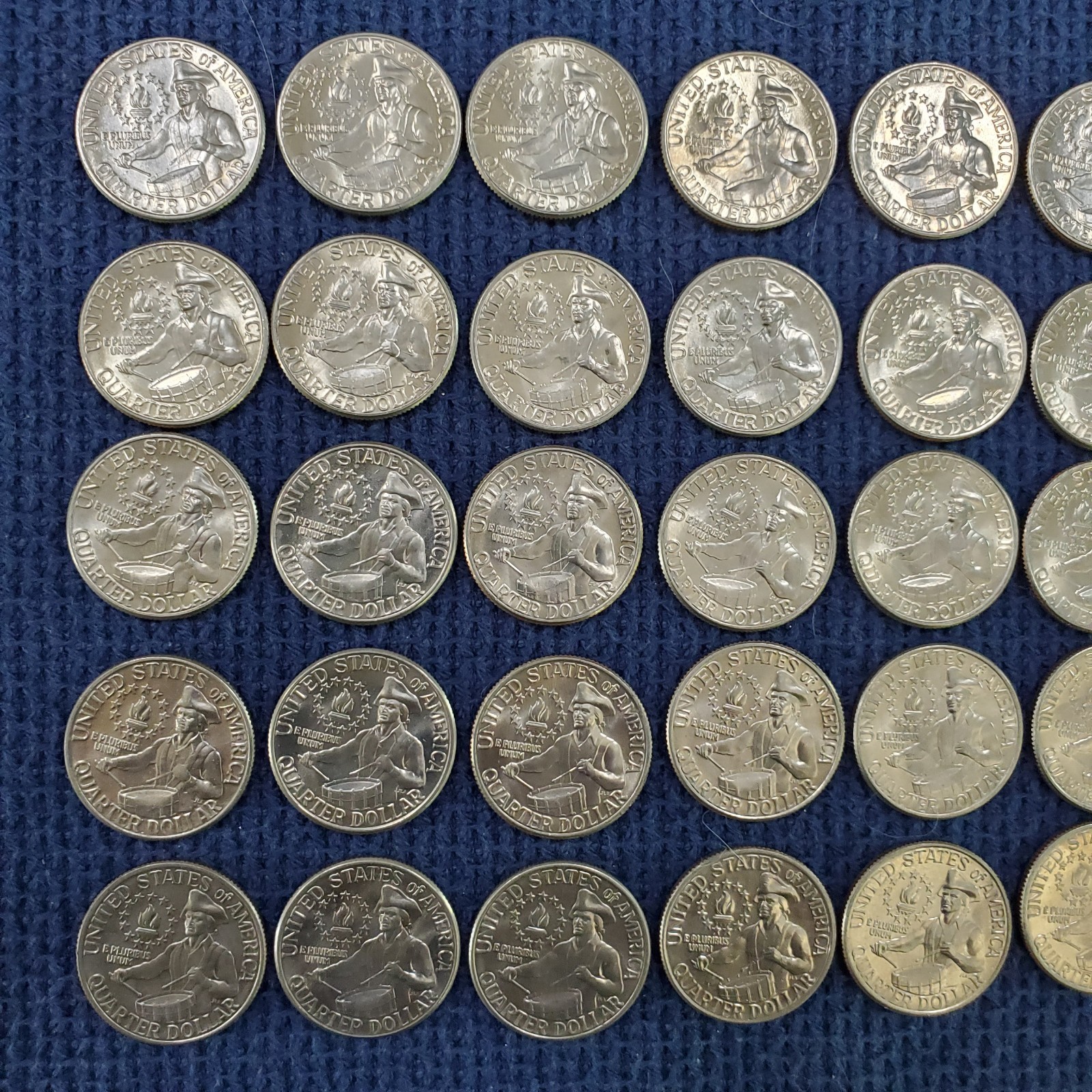 1976-D Uncirculated Bicentennial Drummer Boy Quarters Roll of 40 Coins 😎
