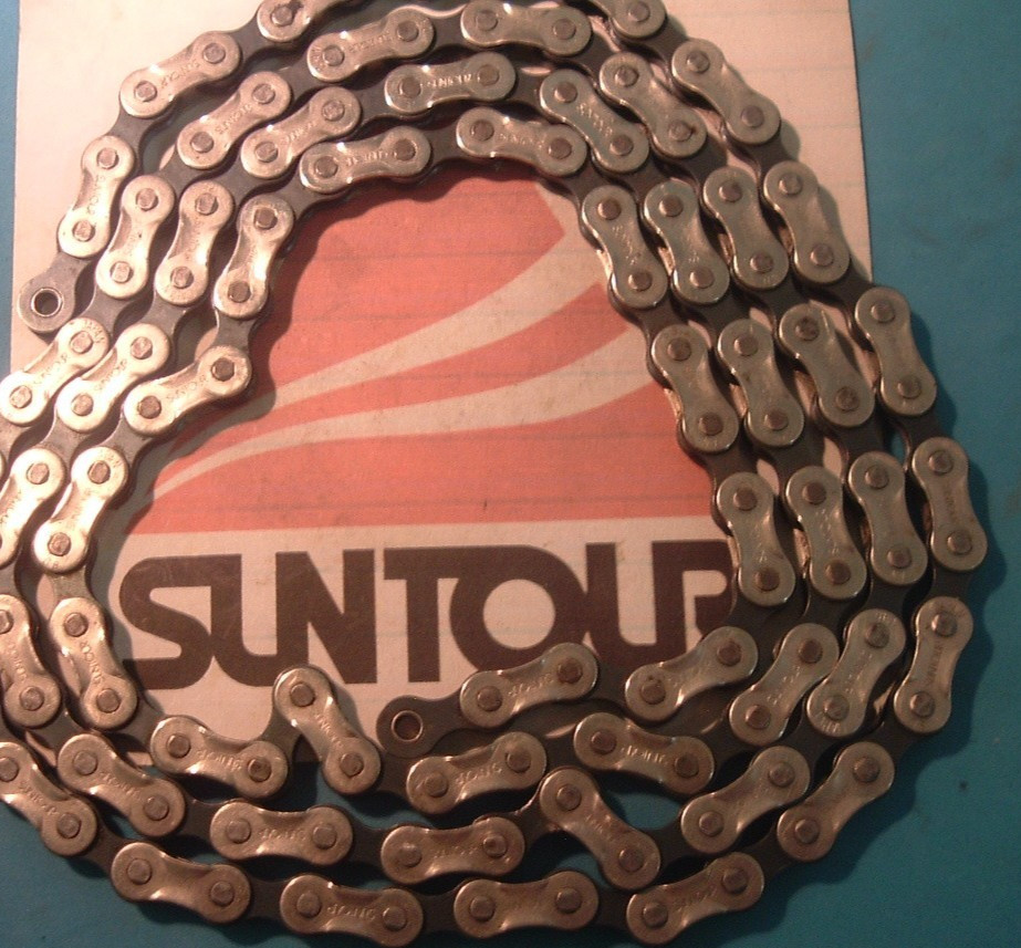 Suntour Cyclone SP-6100 Index Chain NEW / NOS Vintage-5/6/7/8-Spd-Mint-116L