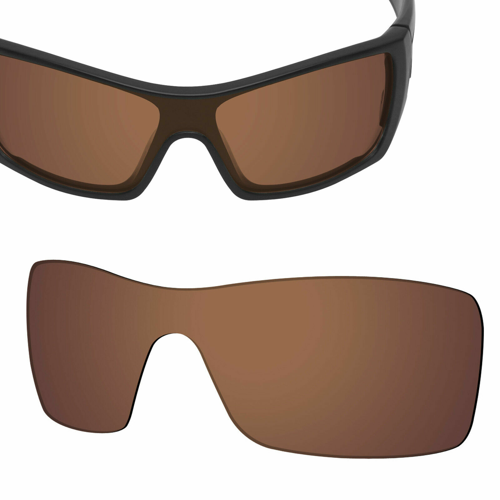 Replacement Lenses for-OAKLEY Batwolf Sunglasses Earth Brown Polarized UVA&UVB