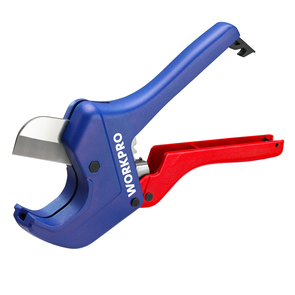 WORKPRO Ratchet PVC Pipe Cutter Tool w/5Cr15MoV Blades Cuts up to 2-1/2" PEX NEW