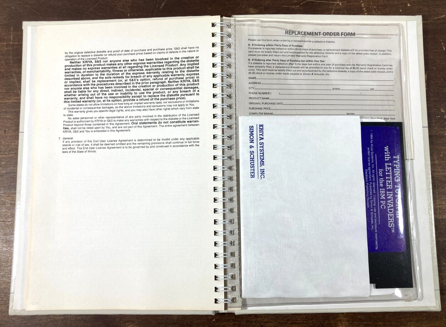 Vintage Typing Tutor III Letter Invaders 1984 IBM PC Software 5.25" Disk Manual