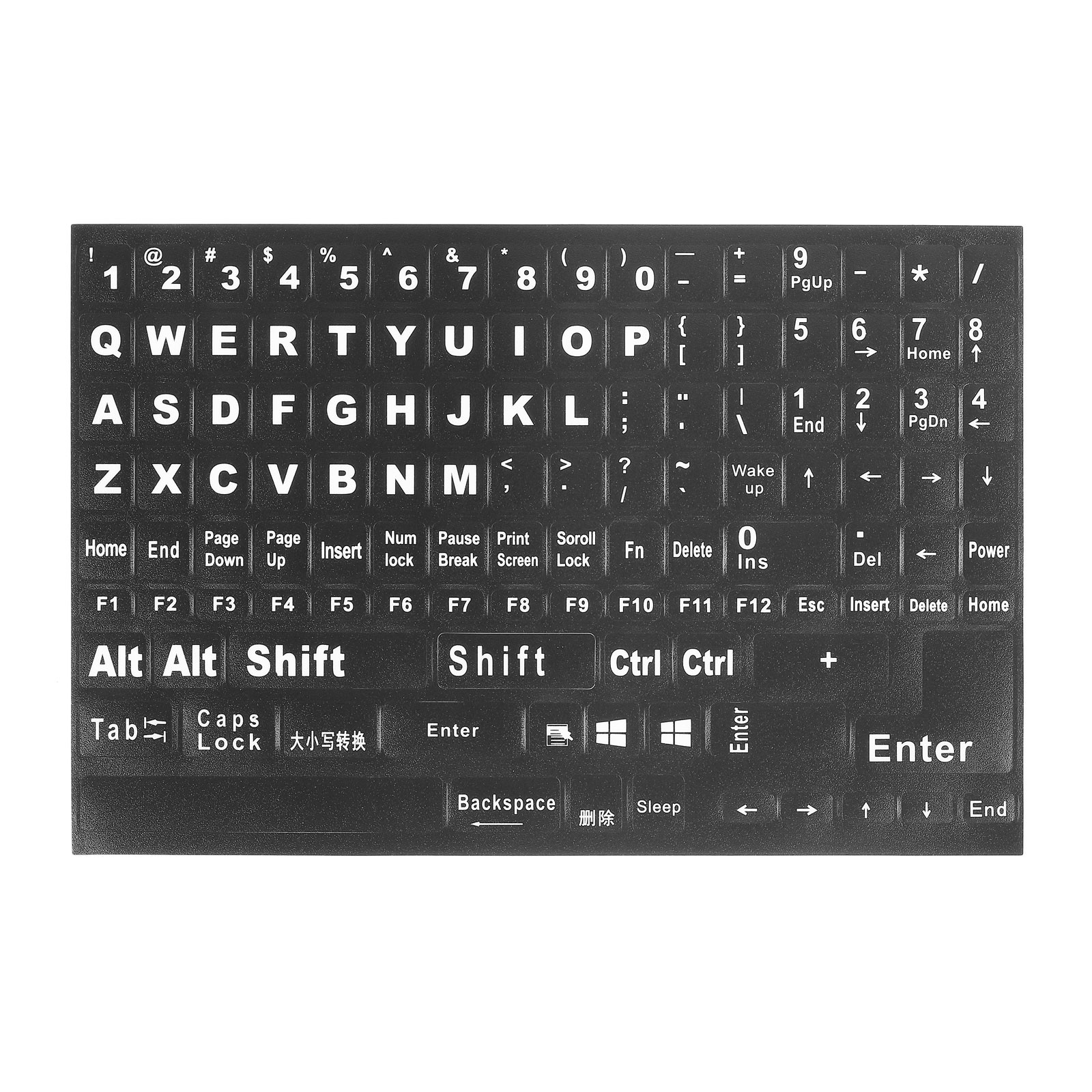 English Stickers, Cover Style 5, Black Background White Lettering