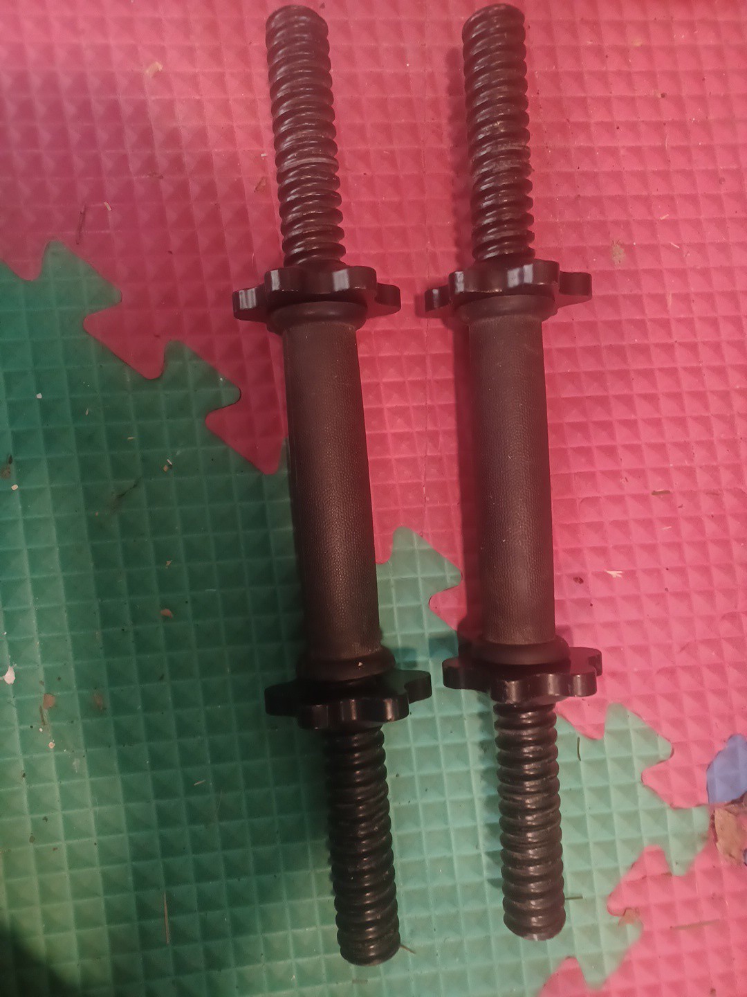 Barbell Pair of 14 Inch Regular Threaded Dumbbell Handles