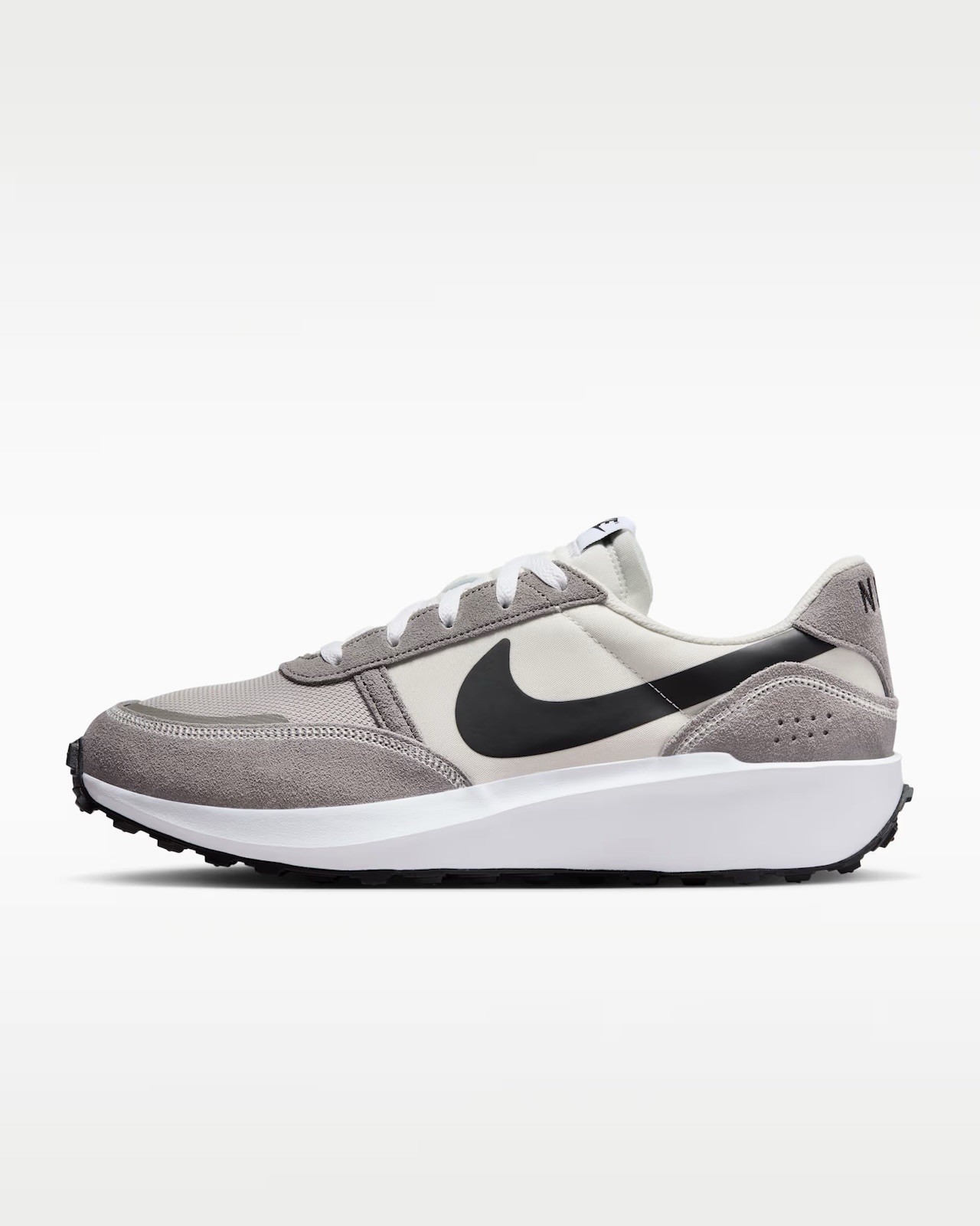 Nike Waffle Debut Flat Pewter Black White Running Sneakers FJ4195-003 Mens Sizes