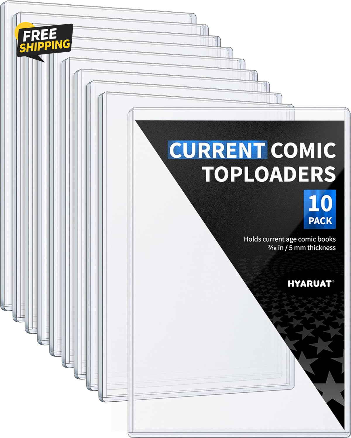 10 Pack Comic Book Top Loaders 15Mil PVC Hard Sleeves Modern Comic Protectors
