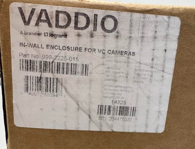 Vaddio (999-2225-015) In-wall Enclosure for the Polycom EagleEye
