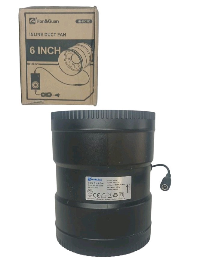 Hon&Guan 6" Duct Fan High Efficiency Inline Fan Mixed Flow Ventilation System