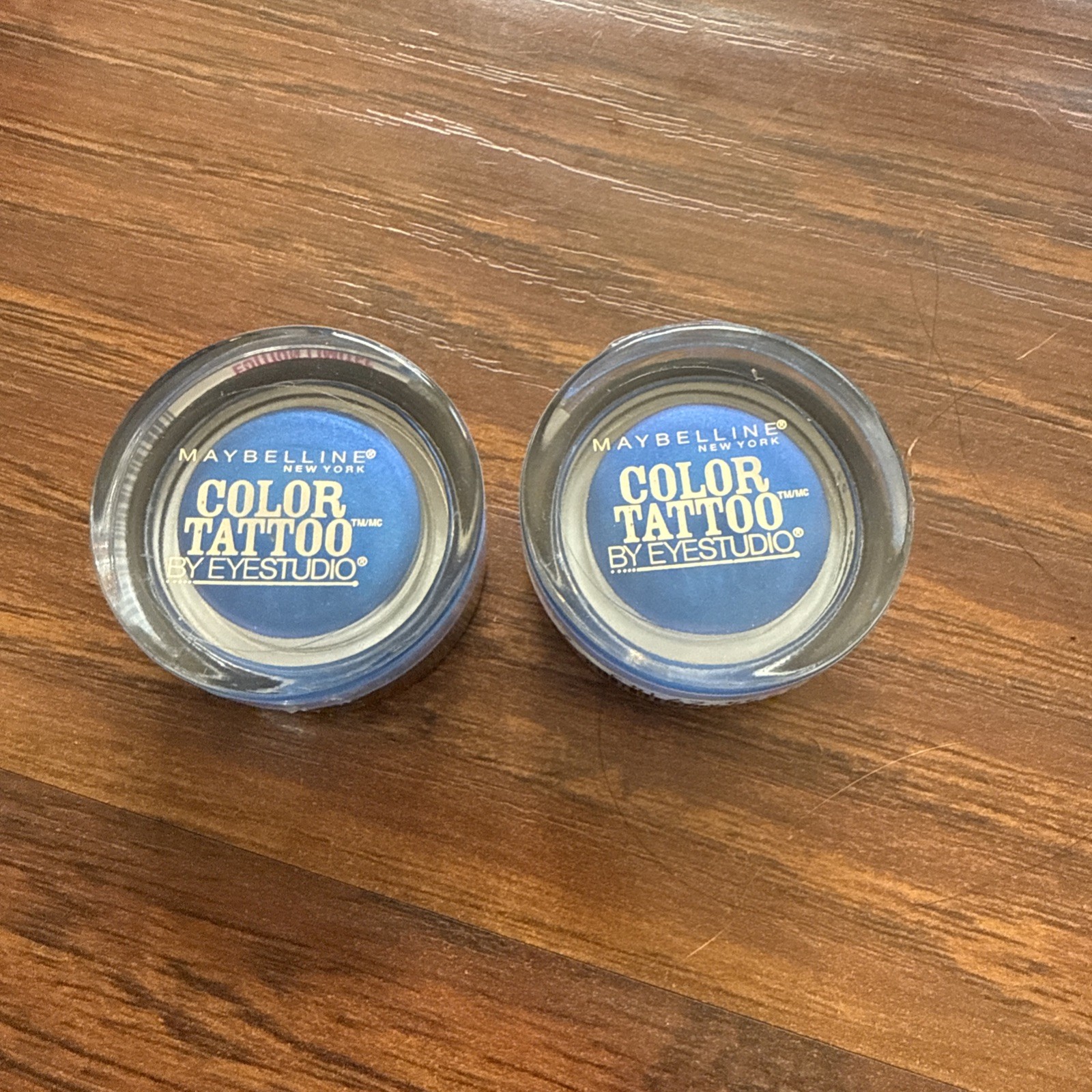 Lot Of 2 Maybelline  Color Tattoo Metal 24HR Cream Eyeshadow, 100 Blue On By