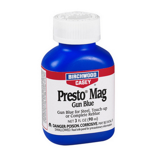 Birchwood Casey Presto Liquid Gun Blue Touch Up - 3oz Bottle PLUS Five Swabs