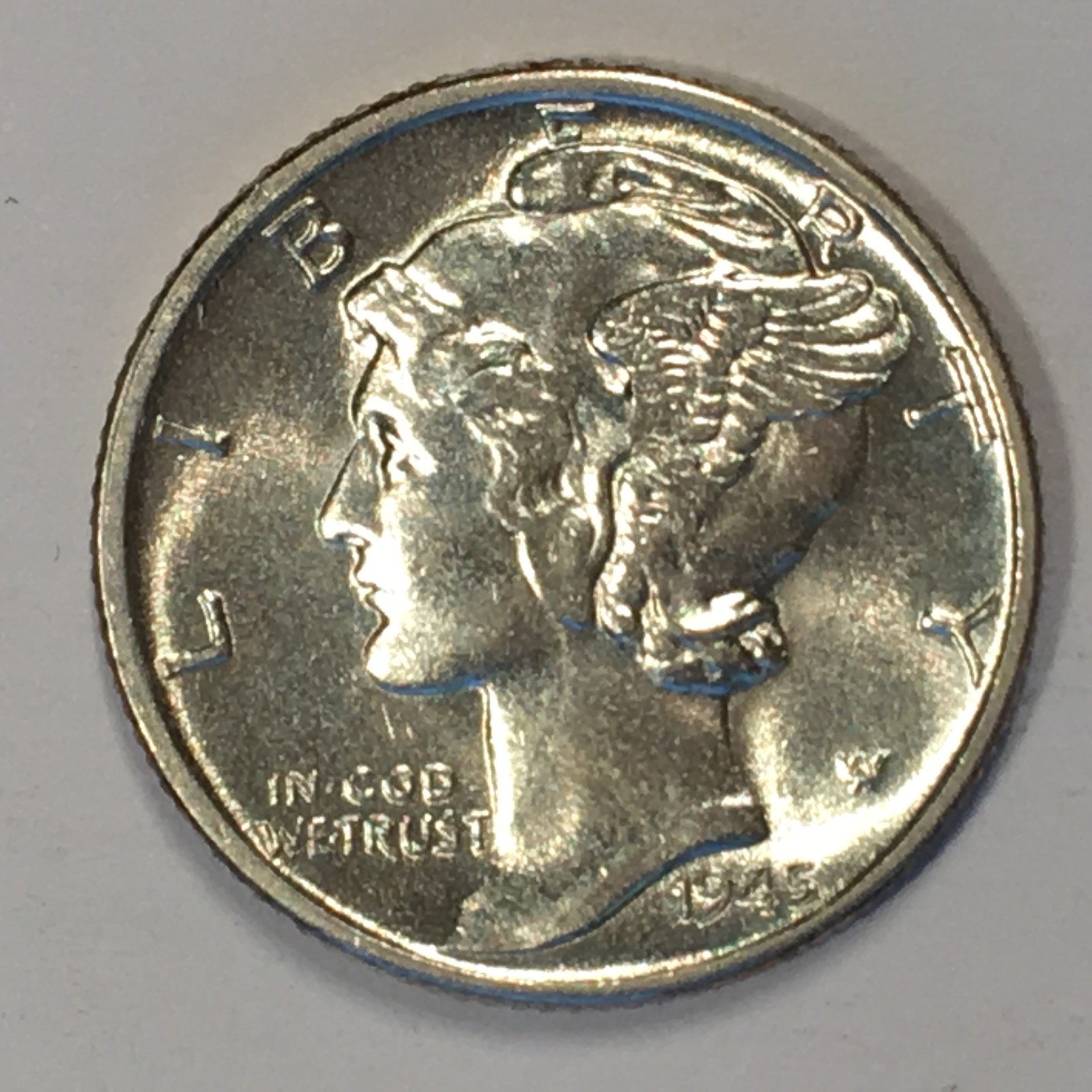 1945 Mercury Dime - Superb uncirculated - High Quality Scans #G524