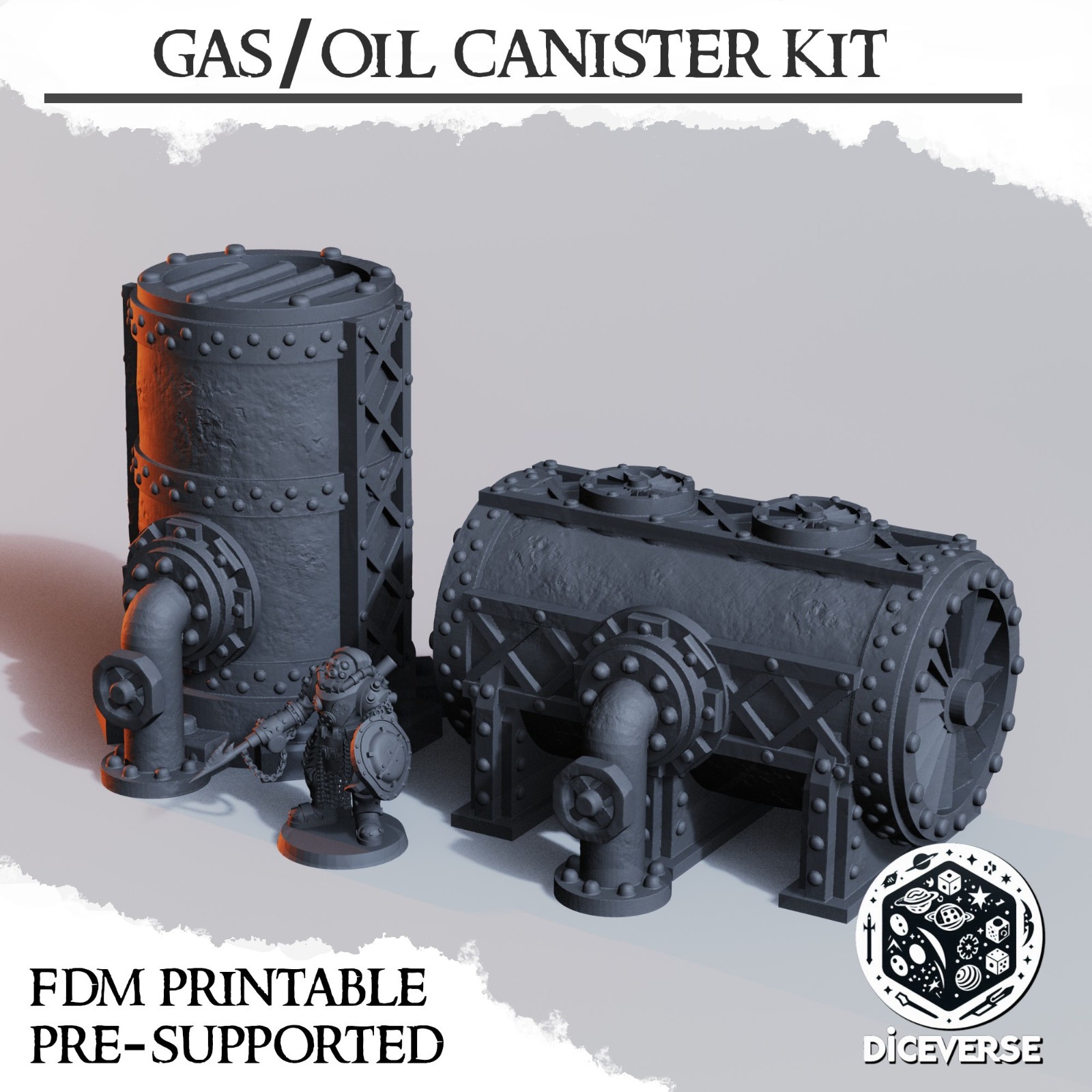 Tabletop Terrain - Wargaming Terrain - Gas/Oil Tanks