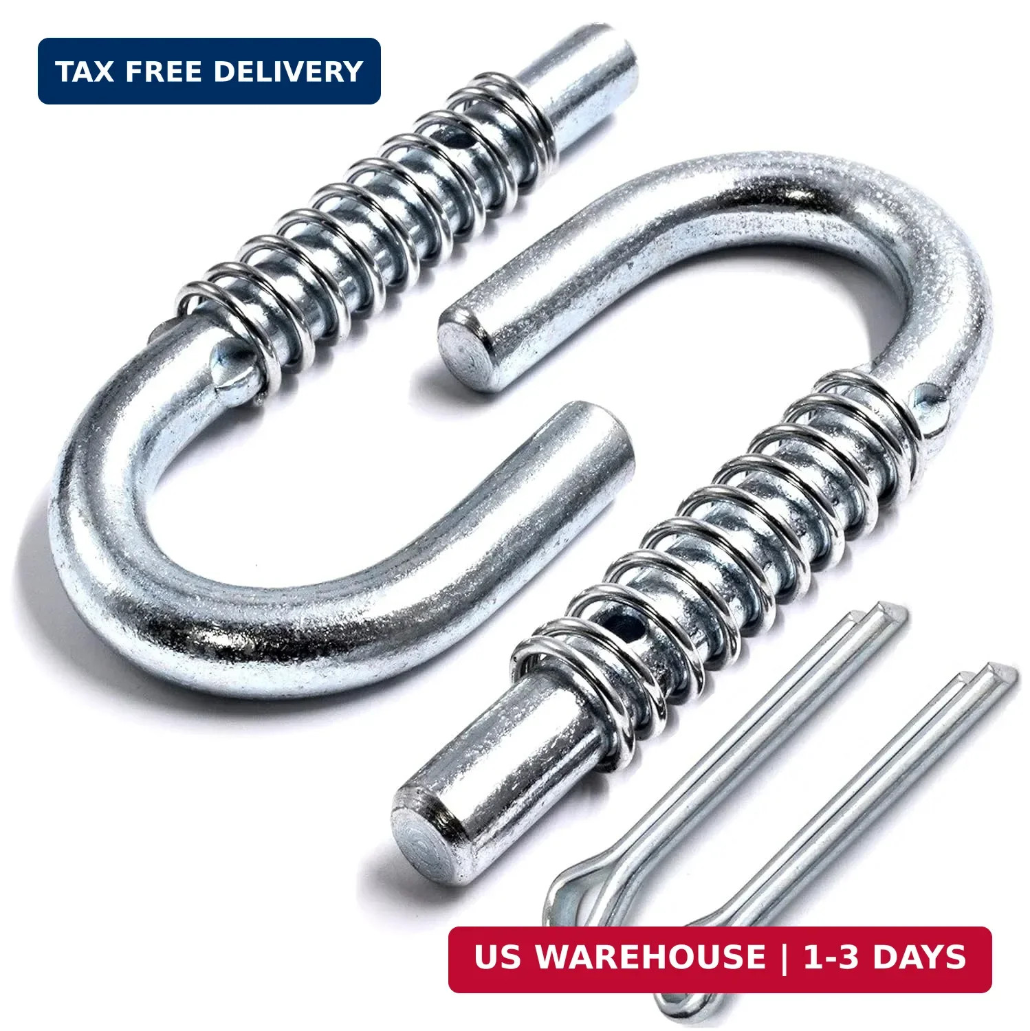 -2 Pack- Zinc Plated Deck Release Pin & Spring Fits Cub Cadet MTD Troy-Bilt Craf