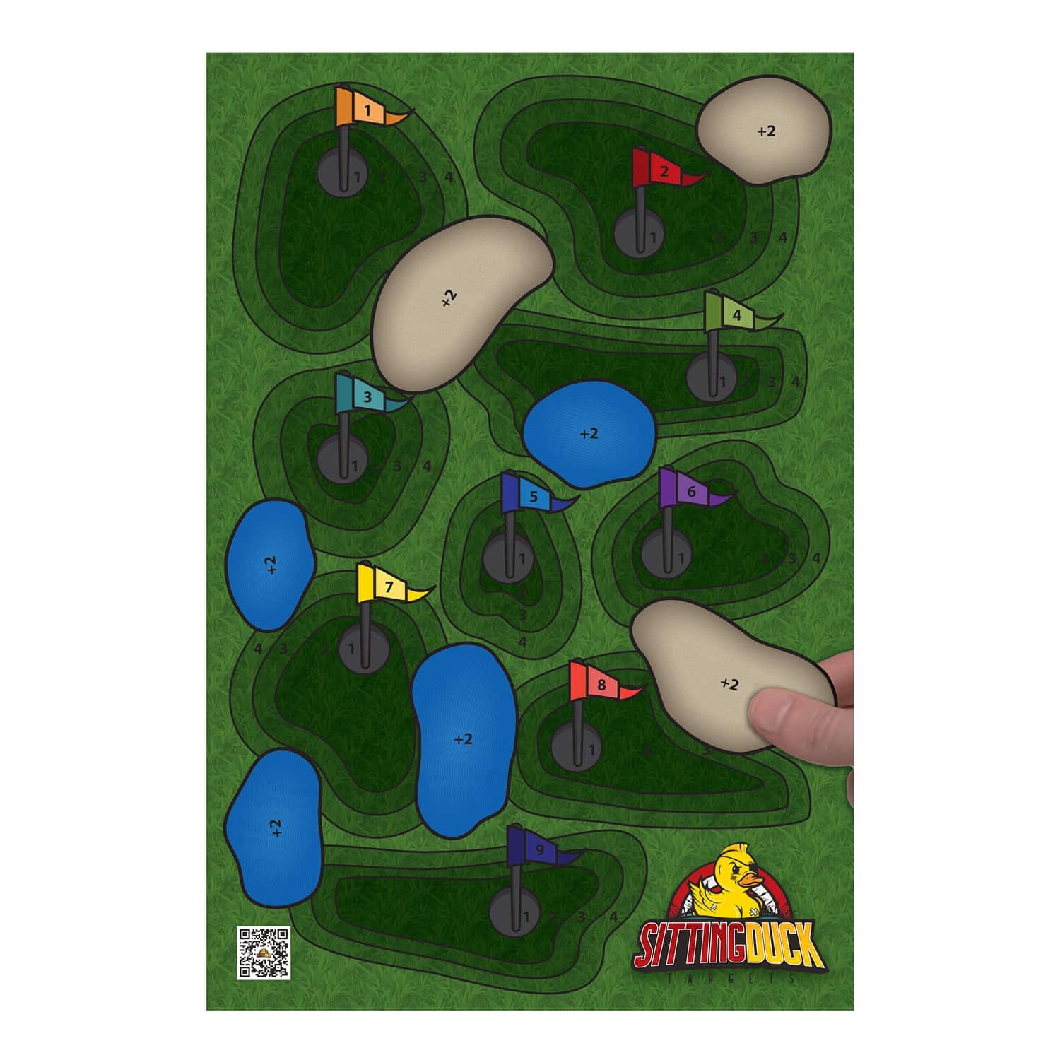 Golf Shooting Targets Game | 12x18 Inch | Stick & Strike Game | PREMIUM QUALITY